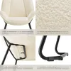 tectake® Sessel Kjeld gepolstert, mit Bouclé-Bezug 73 x 72 Produktbild-Vorschau 4