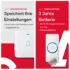 SAVS Funk-Türklingel mit 2 Empfängern - Weiß - Reichweite Produktbild-Vorschau 3