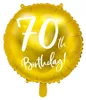 18"/Ø45cm Folienballon "70th Birthday" | Gold Produktbild-Vorschau 1