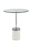 Beistelltisch Venezia 100 Silber / Weiß Produktbild-Vorschau 1