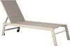 Bain de soleil BARBADOS en textilène taupe - aluminium Voir les images du produit 1