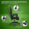 ML-Design Gaming Stuhl mit Fußstütze, Schwarz-Grün aus Produktbild-Vorschau 4