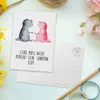 Mr. & Mrs. Panda Postkarte Axolotl Liebe - Weiß - Geschenk, Produktbild-Vorschau 3