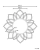 A diagram showing the dimensions of a decorative wall mirror. Náhled obrázku produktu