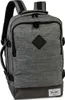 A grey backpack is shown from the front. Produktbild-Vorschau