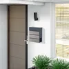 Toboli Briefkasten V64 Anthrazit und Edelstahl 410 x 130 x Produktbild-Vorschau 2