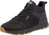 A black Rieker men's boot with a brown sole. Produktbild-Vorschau