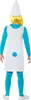 A child wearing a Smurfette costume from behind. Produktbild-Vorschau