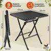 CASARIA® Gartentisch Wetterfest Klappbar 65x65cm Produktbild-Vorschau 3