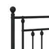 A close-up view of the black metal frame of a bed. Produktbild-Vorschau