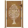 vidaXL Gartentor 100x125 cm Cortenstahl Baumdesign Produktbild-Vorschau 3