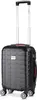 A black carry-on suitcase with a textured surface, telescopic handle, and four spinner wheels, presented against a white background. Anteprima dell’immagine prodotto