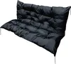 A black tufted cushion set for a Hollywood swing or garden bench, shown from a slightly elevated side angle against a white background. Náhled obrázku produktu