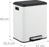 Poubelle Relaxdays 2 x 15 litres, poubelle de cuisine avec Voir les images du produit 4