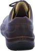 The back view of a brown leather shoe with a yellow interior. Anteprima dell’immagine prodotto