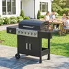 Outsunny Gasgrill 17,8 KW 6+1 Brenner BBQ Grillwagen aus Produktbild-Vorschau 9