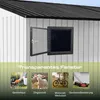 HOMAVO Gerätehaus Metall mit Pultdach, Gartenhaus Metall Produktbild-Vorschau 4