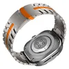 The back of a smartwatch with a metal band. Náhled obrázku produktu
