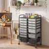 CHARIOT ROULETTES COSTWAY avec 15 tiroirs empilables, Voir les images du produit 6