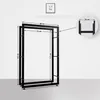 CLP Kaminholzständer Keri V2 schwarz 25x80x125 cm Produktbild-Vorschau 2