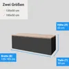 Gartenbank Truhebank Sitztruhe Parlo 185 cm x 45 cm Light Produktbild-Vorschau 2