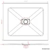 SMC Duschwanne 120x100cm weiß Steinoptik mit Ablaufgarnitur Produktbild-Vorschau 3