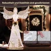 COSTWAY 150 cm svítící vánoční postava, anděl se 100 Náhled obrázku produktu 5