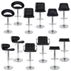 A collection of black bar stools with chrome bases. Anteprima dell’immagine prodotto