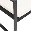 vidaXL 3dílný zahradní jídelní set s polštáři Black PP Náhled obrázku produktu 5