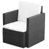 vidaXL Sedia da giardino con cuscini e cuscini Poly Rattan Anteprima dell’immagine prodotto 5