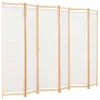 A multi-panel room divider made of wood and white fabric. Anteprima dell’immagine prodotto