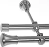 Gardinenstange mit Wandhalterung I Metall Edelstahl Look Produktbild-Vorschau 1