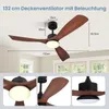 132cm Deckenventilator mit Beleuchtung und Fernbedienung DC Produktbild-Vorschau 3