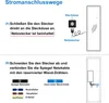 Diagrams illustrating two methods of connecting a mirror to a power source. Produktbild-Vorschau