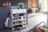 FineBuy Design Schuhregal 60 x 79 x 24 cm Flurregal Weiß Produktbild-Vorschau 2