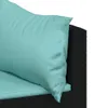 vidaXL 4-tlg. Garten-Lounge-Set mit Kissen Schwarz Poly Produktbild-Vorschau 13