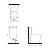 Technical drawings of a toilet with dimensions. Produktbild-Vorschau