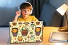MuchoWow® Laptop Aufkleber Sticker Cover Eule - Kopfhörer - Produktbild-Vorschau 3