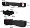 TV-Lowboard ausziehbar 166-270cm Schwarz, Fernsehschrank Produktbild-Vorschau 6