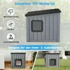 COSTWAY Katzenhaus Outdoor Winterfest, Isolierte Produktbild-Vorschau 4