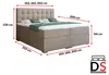 Boxspringbett COLORADO 180x200 cm Beige Velour Samt Produktbild-Vorschau 7