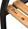 Close-up of wooden slats on a black metal frame, with a logo on one of the slats. Anteprima dell’immagine prodotto