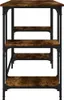 vidaXL Schreibtisch Räuchereiche 140x50x75 cm Metall Produktbild-Vorschau 6