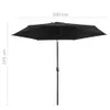 vidaXL Sonnenschirm mit Metall-Mast 300 cm Schwarz Produktbild-Vorschau 13