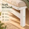 Łóżko z drewna 140x200 z materacem, rama łóżka, paletowe Podgląd zdjęcia produktu 16