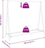 vidaXL Appendiabiti con ripiani 106x34x102 cm in bambù Anteprima dell’immagine prodotto 7