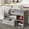 Mondeer Banc à chaussures avec assise, rangement pour Voir les images du produit 11