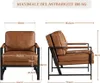 Yaheetech Retro Sessel aus Kunstleder, Polsterstuhl mit Produktbild-Vorschau 7
