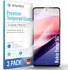 A product package for screen protectors for a Nubia Focus 5G phone, with a phone displaying a screen protector shown next to it. Produktbild-Vorschau
