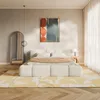 Selsey Bowia – Lit rembourré 200 x 200 cm, peluche beige Voir les images du produit 2